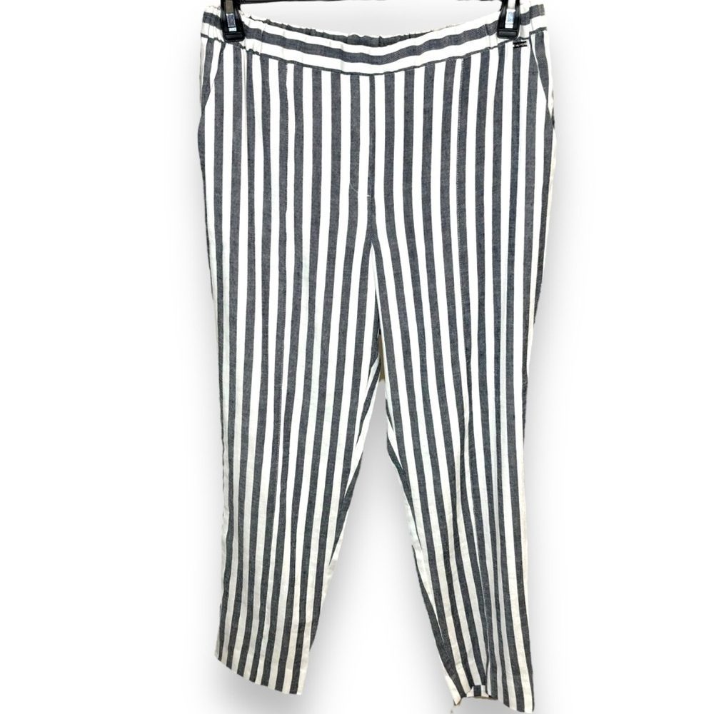 St. John Blue and White linen blend pants - Medium